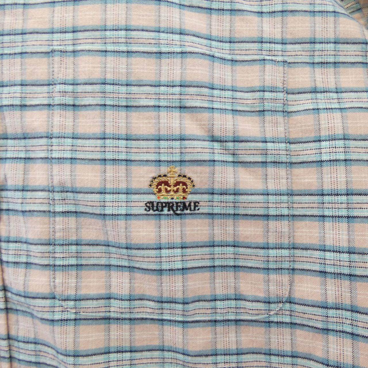 シュプリーム Loose Fit Flannel Oxford フランネルオックスフォードシャツ