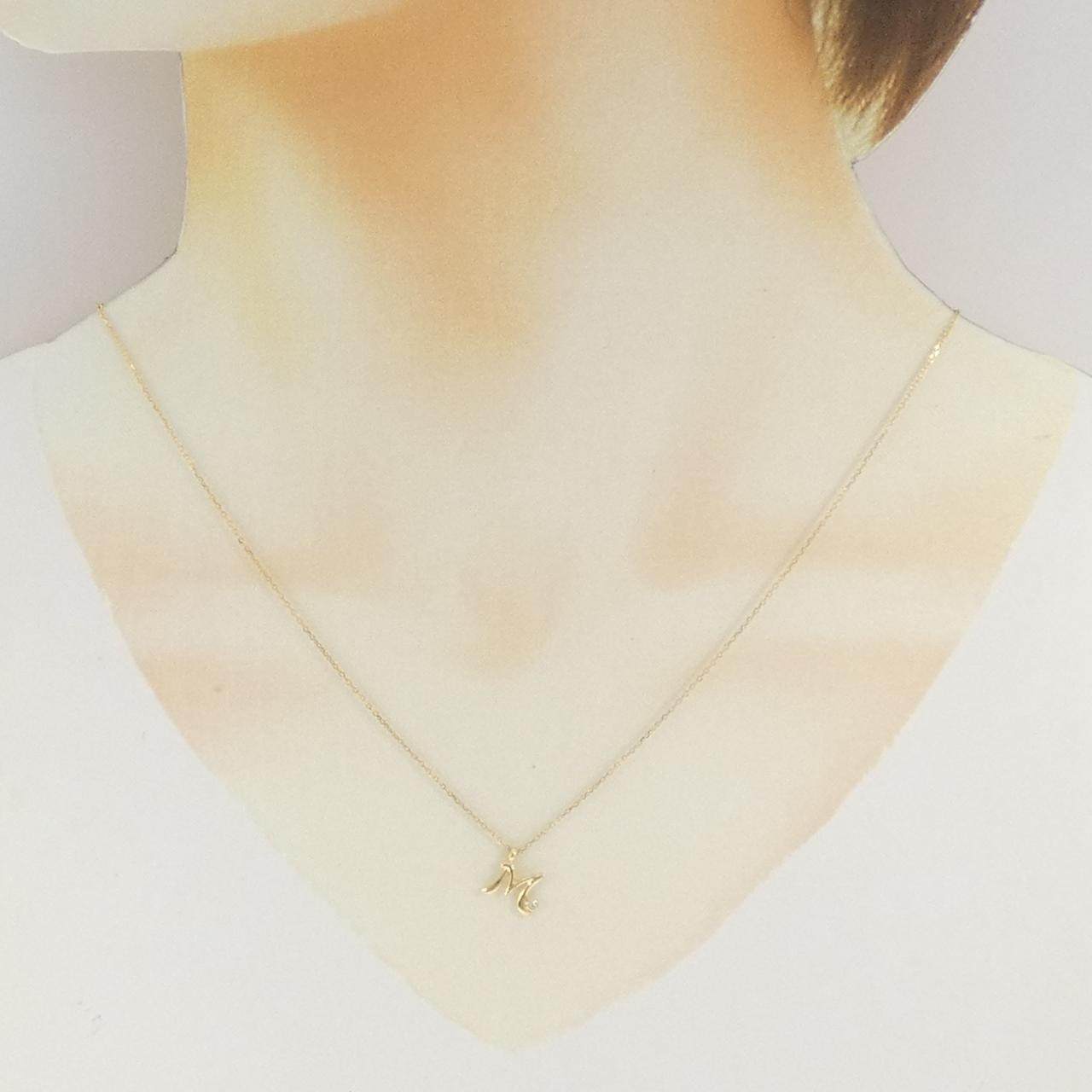 ポンテヴェキオ Au750 ダイヤモンドイニシャルネックレス