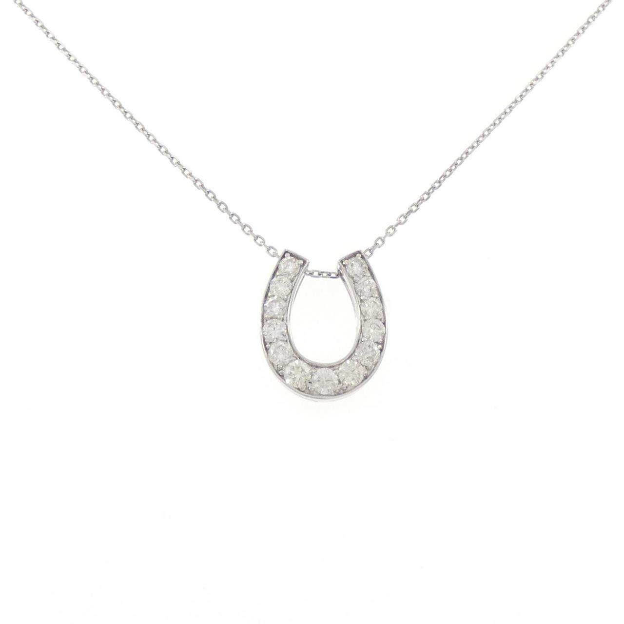 PT950 PT850 ホースシュー 1.00CT ダイヤモンドネックレス