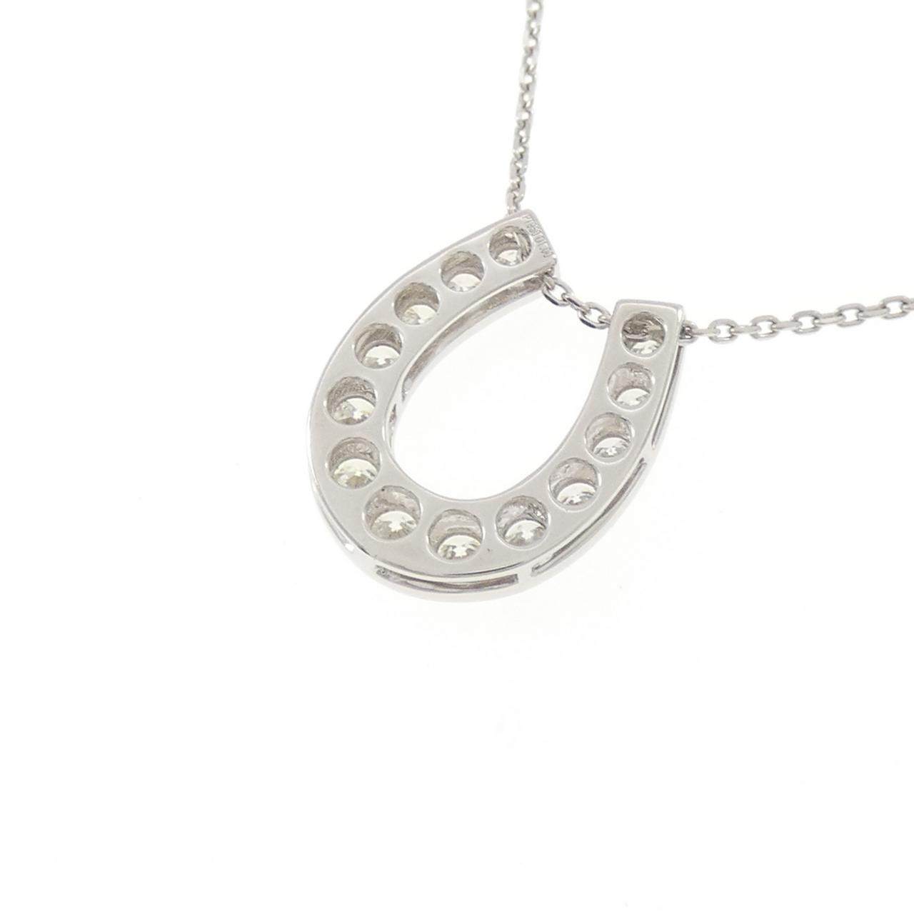 PT950 PT850 ホースシュー 1.00CT ダイヤモンドネックレス