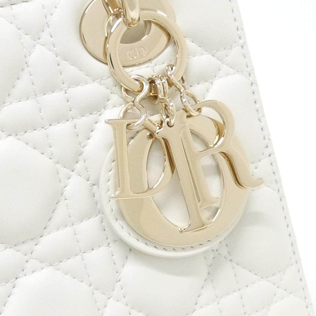 クリスチャンディオール LADY DIOR ラムスキン ハンドバッグ