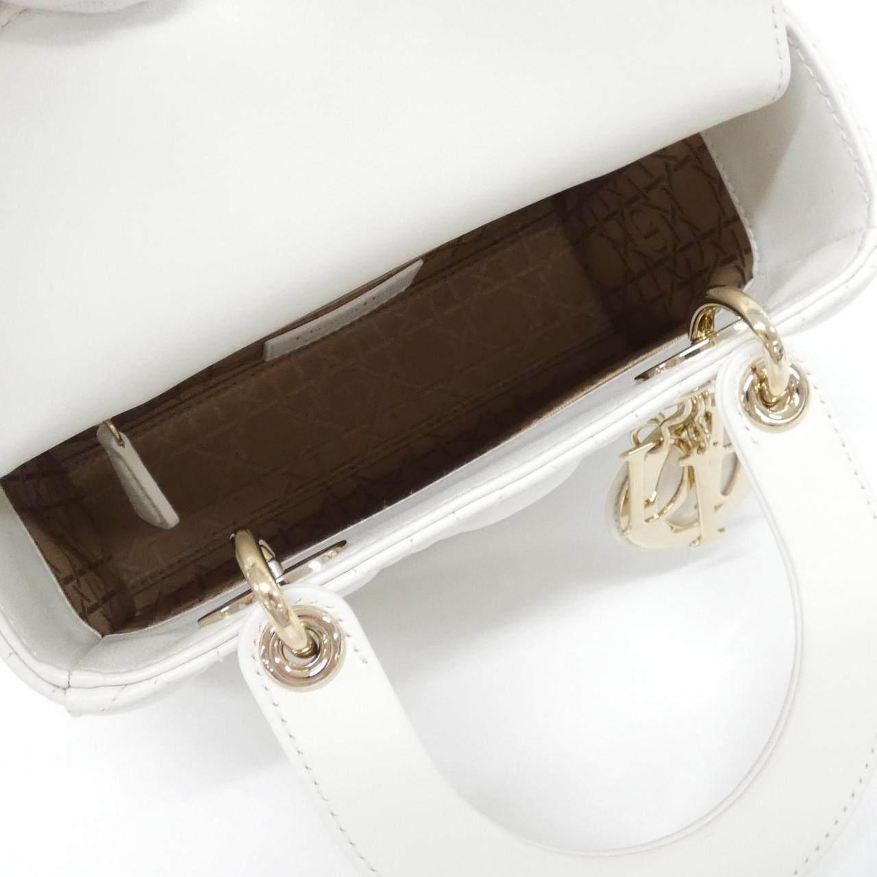 クリスチャンディオール LADY DIOR ラムスキン ハンドバッグ