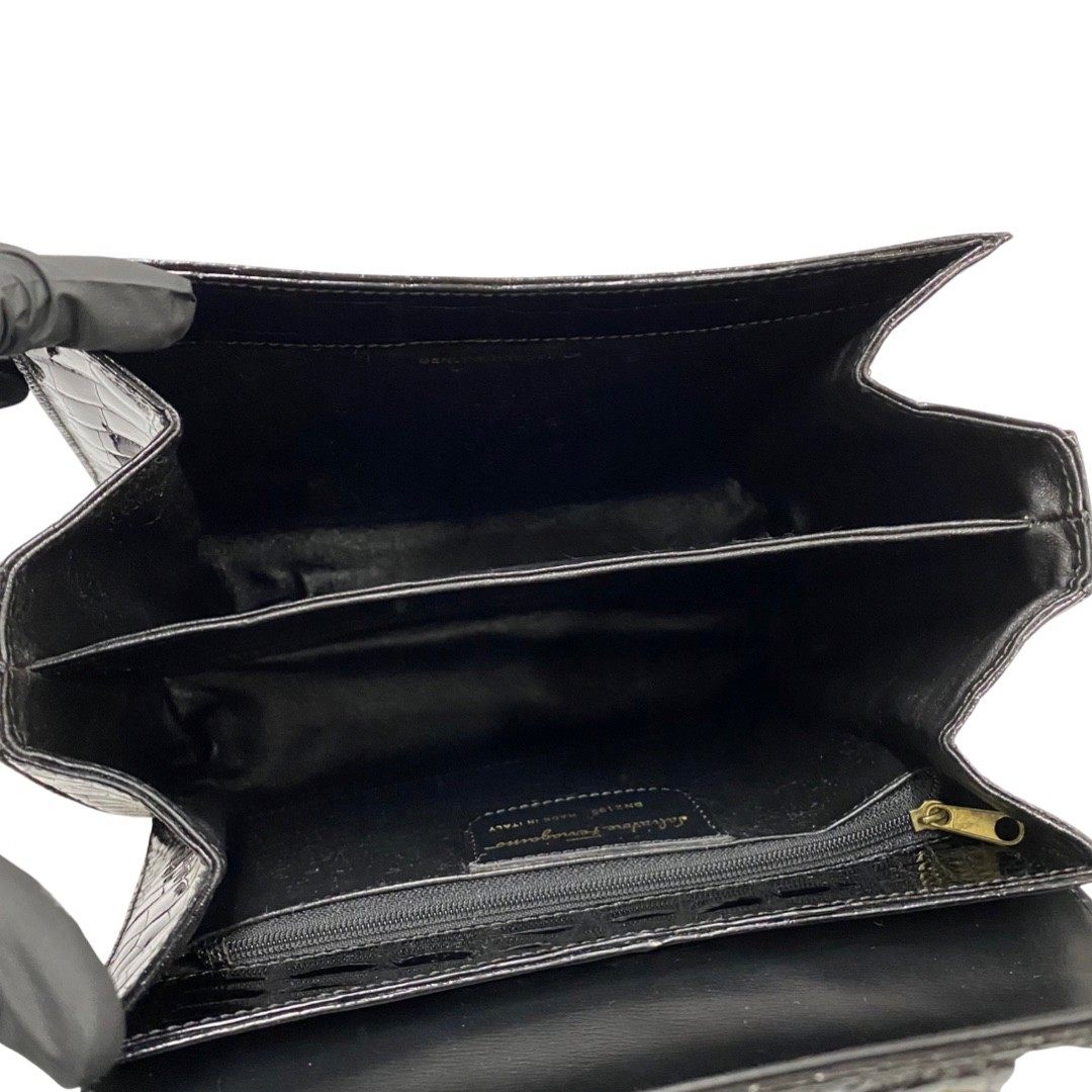 サルヴァトーレ フェラガモ クロコダイルレザー2wayハンドバッグ