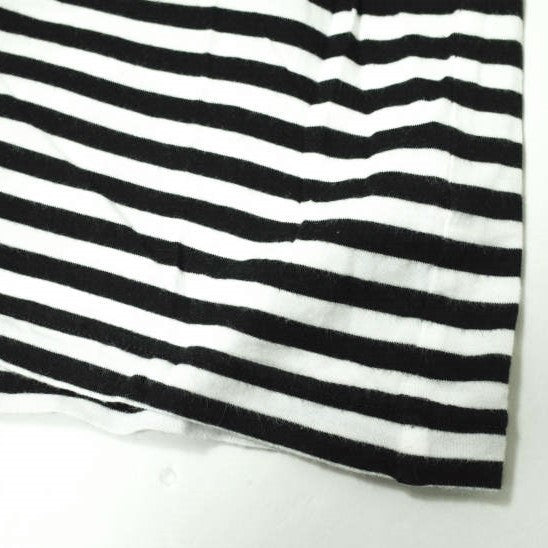 pyjama clothing ボーダー Uネック コットン Tシャツ
