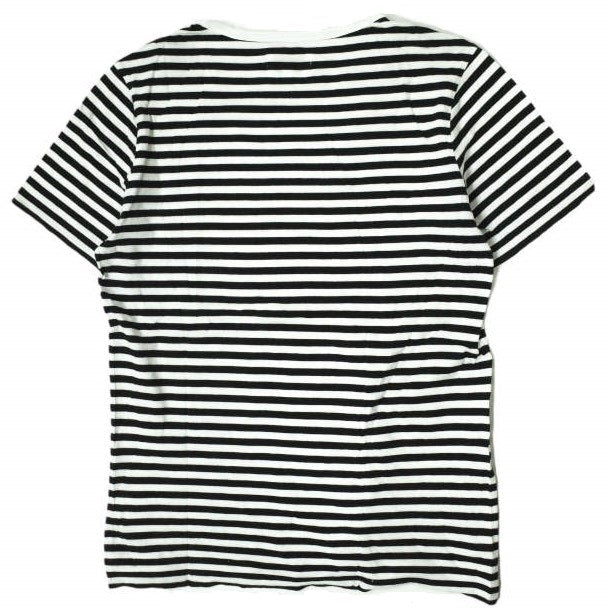 pyjama clothing ボーダー Uネック コットン Tシャツ