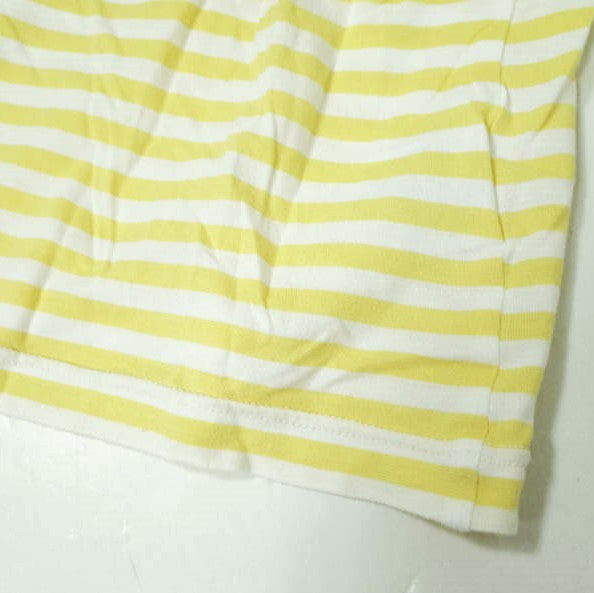 pyjama clothing ボーダー Uネック コットン Tシャツ