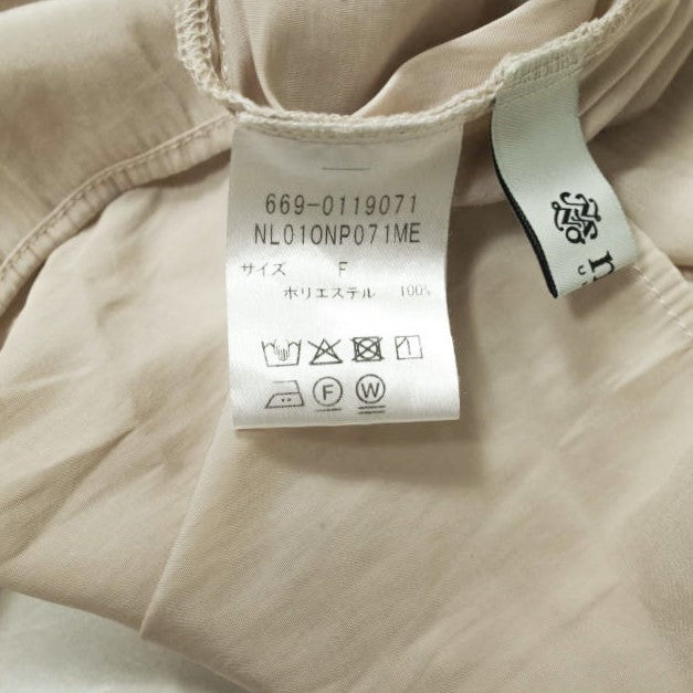 Nano Universe Long Gathered Dress Beige