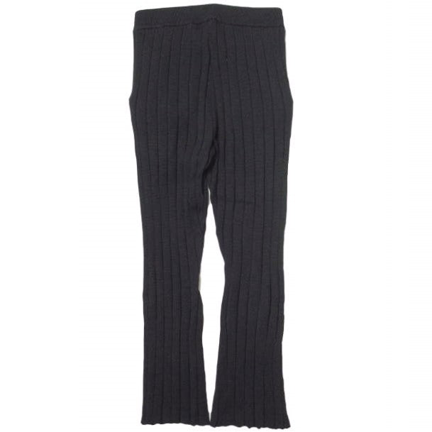 AULA AILA リブ パンツ ブラック 1204-06007