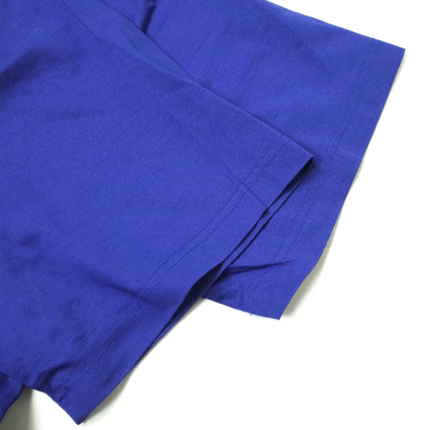 A4A シルケット ポケット Tシャツ L ブルー