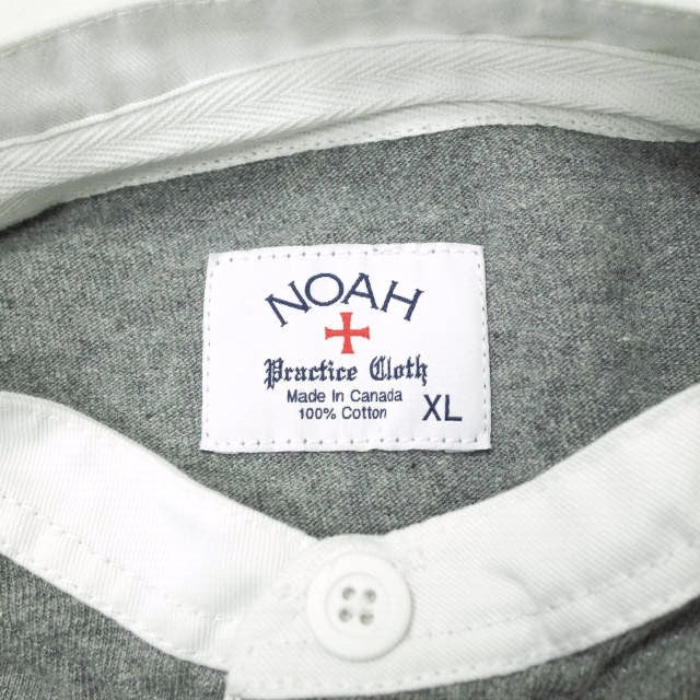 NOAH NYC ノー カラー ラグビー シャツ XL グレー