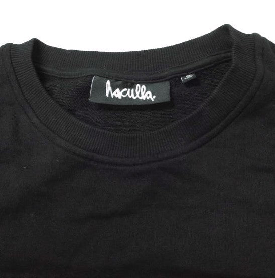 HACULLA パッチ ショート スリーブ スウェットシャツ M ブラック