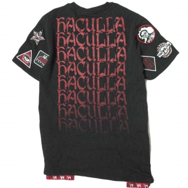 HACULLA パッチ ショート スリーブ スウェットシャツ M ブラック