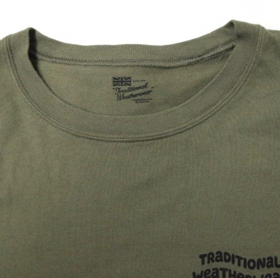 トラディショナルウェザーウェア WAVE LOGO コットンTシャツ
