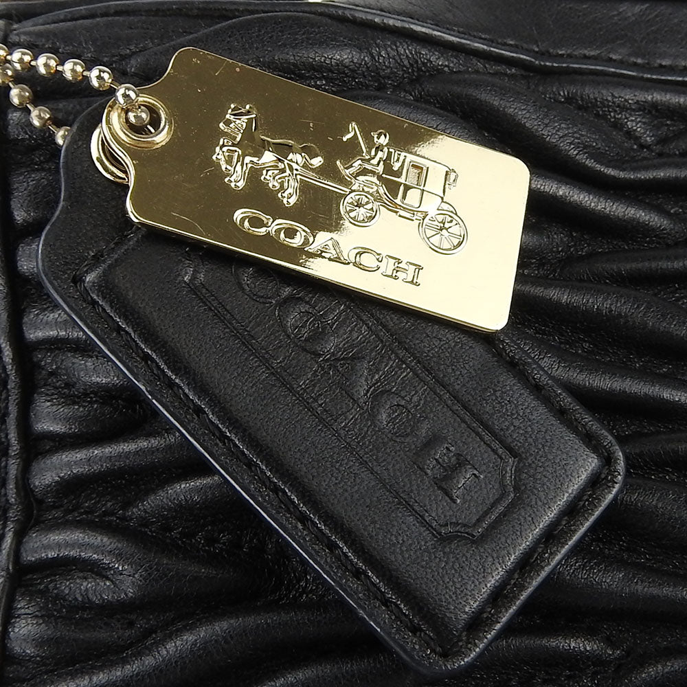 コーチ レザー トート バッグ マディソン ギャザー ツイスト