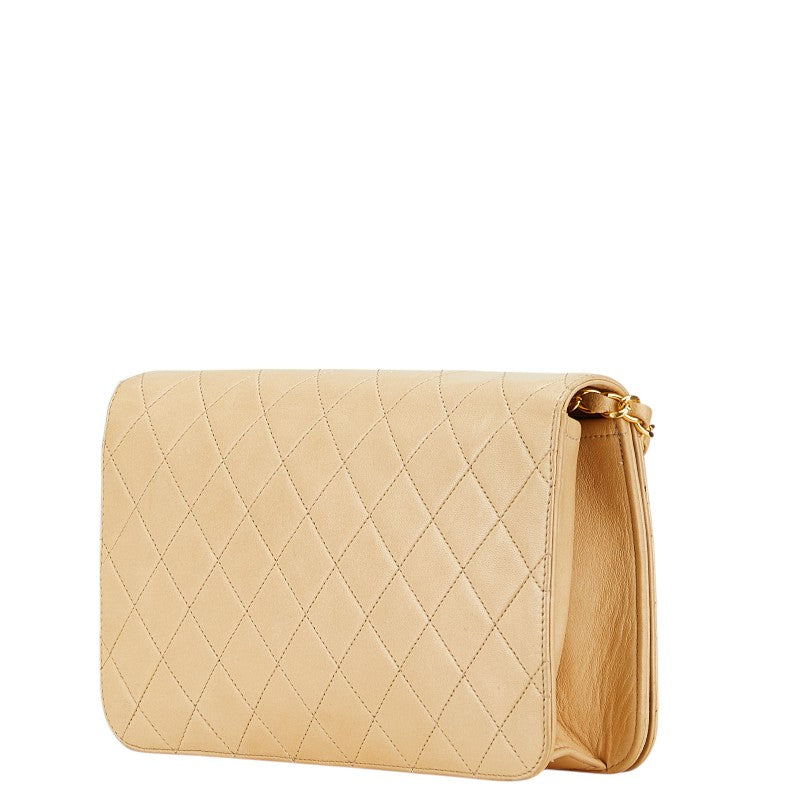 シャネル ココマーク マトラッセラムスキン ショルダーバッグ