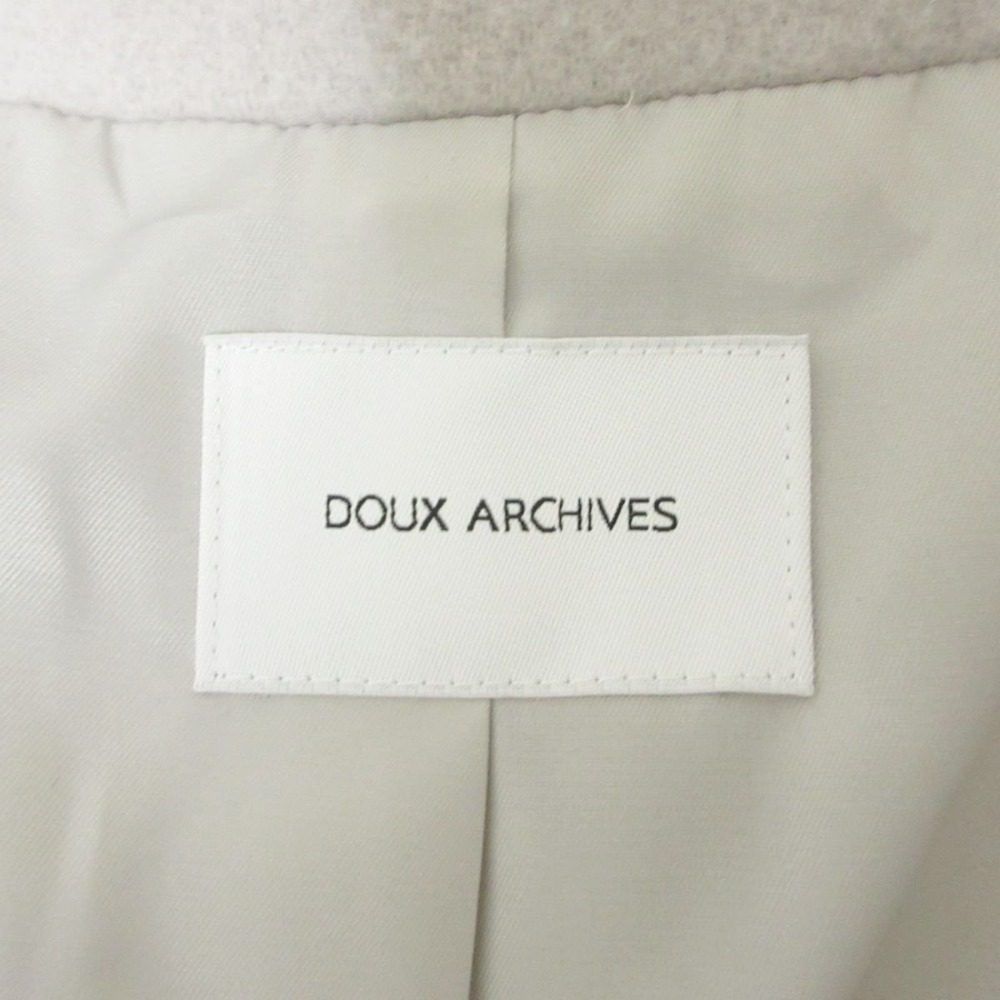 Doux archives PECOLAMB ウール ロング シングル コート