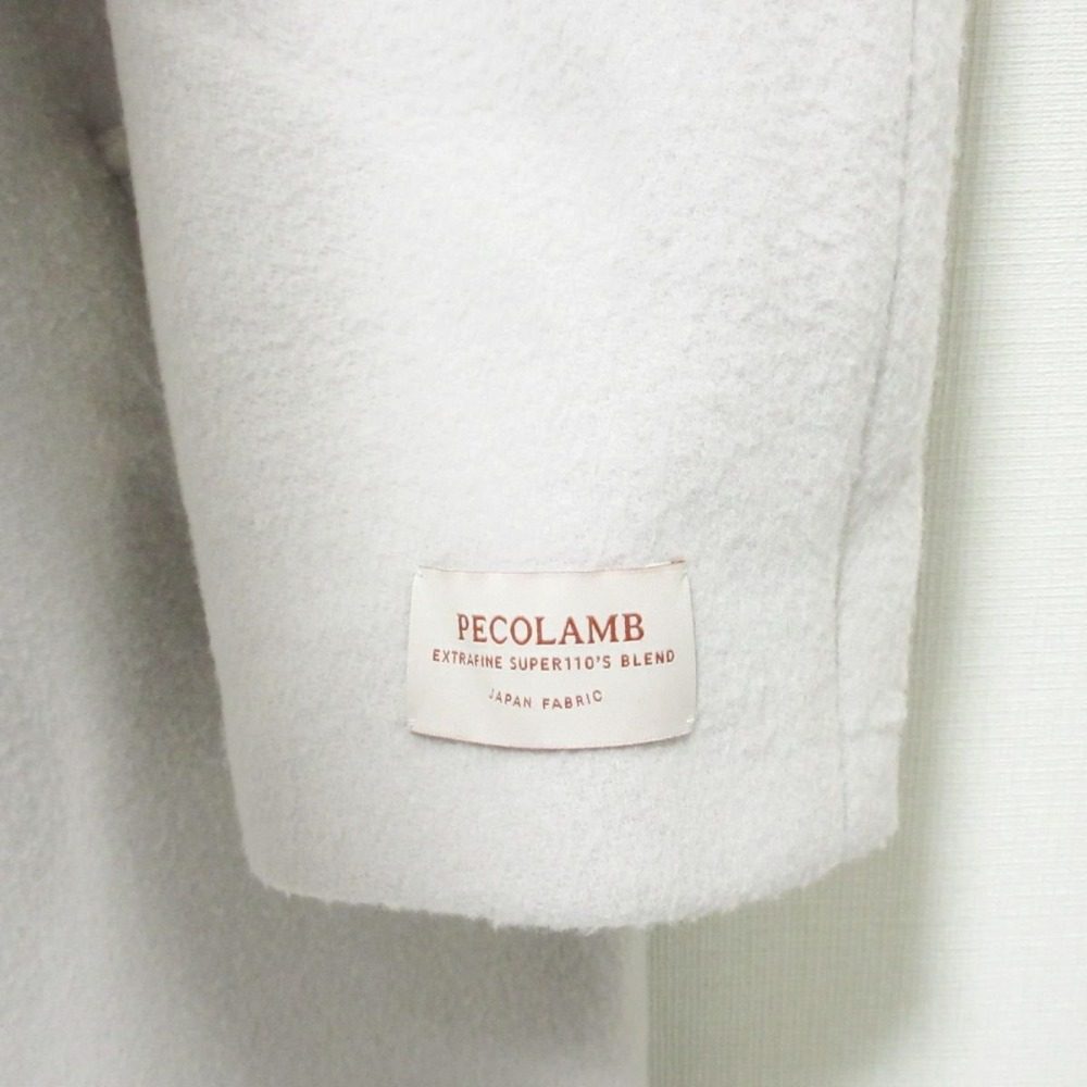 Doux archives PECOLAMB ウール ロング シングル コート