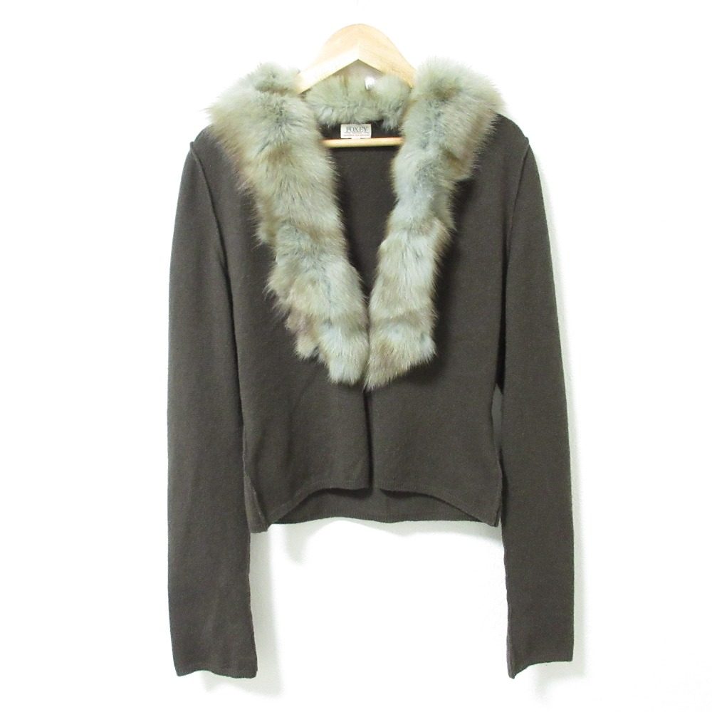 FOXEY BOUTIQUE Vネック カシミヤ カーディガン