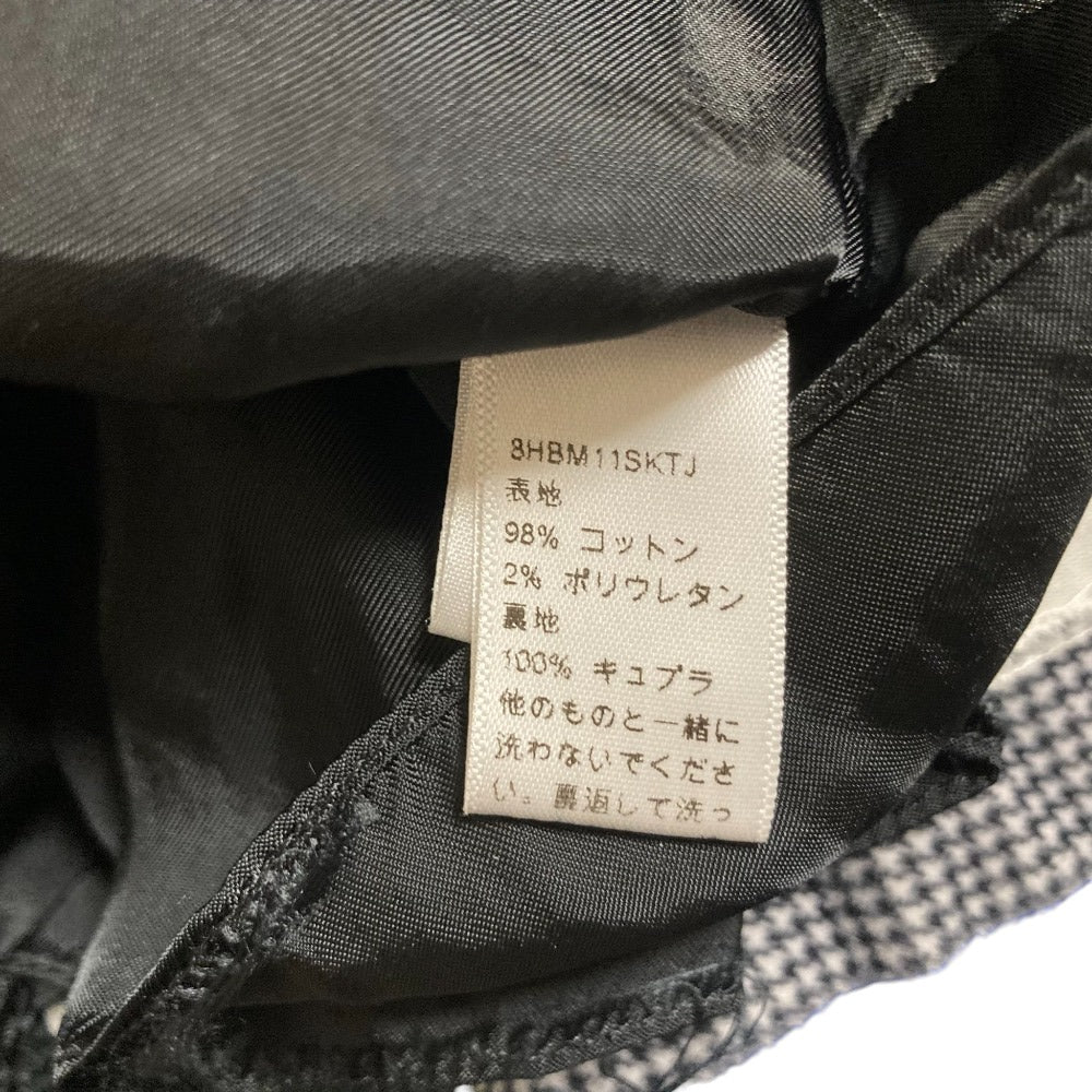 クリスチャンディオール 千鳥格子ベロアプリーツスカート