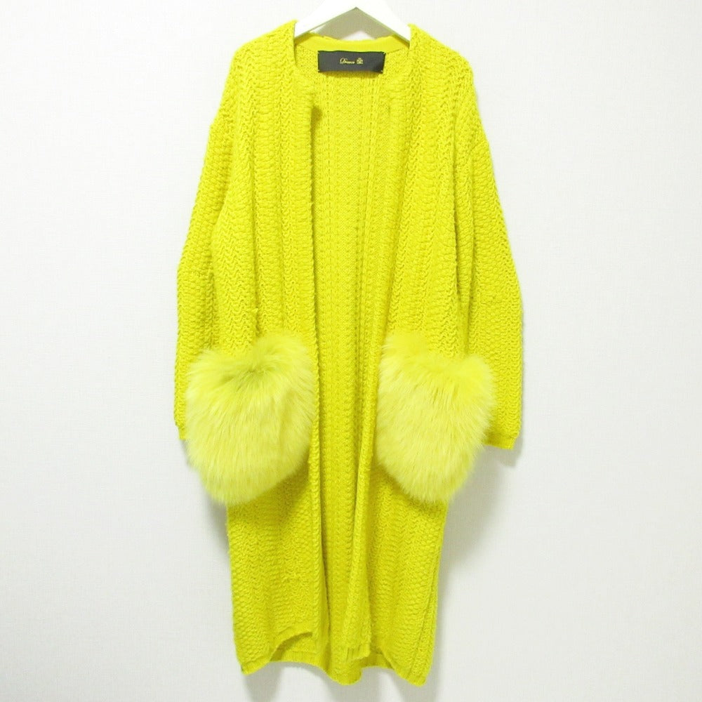 Drawer フォックス ファー ニット ロング コート
