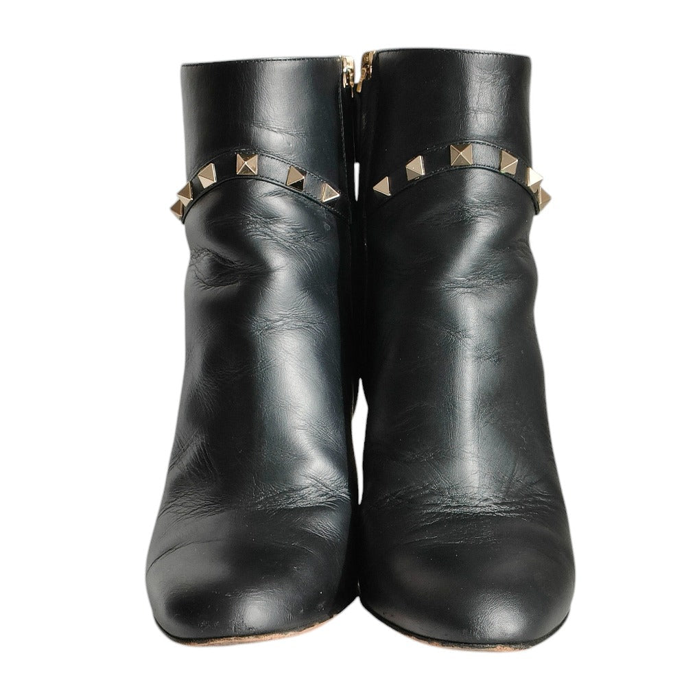 ヴァレンティノ ガラヴァーニ ロックスタッズ レザー ブーティー