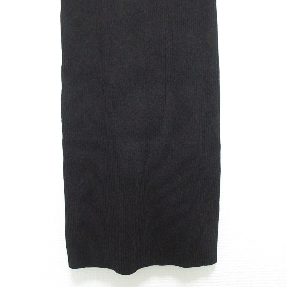 Ganni ストレッチ ワイド ネック ロング リブ ニット ドレス