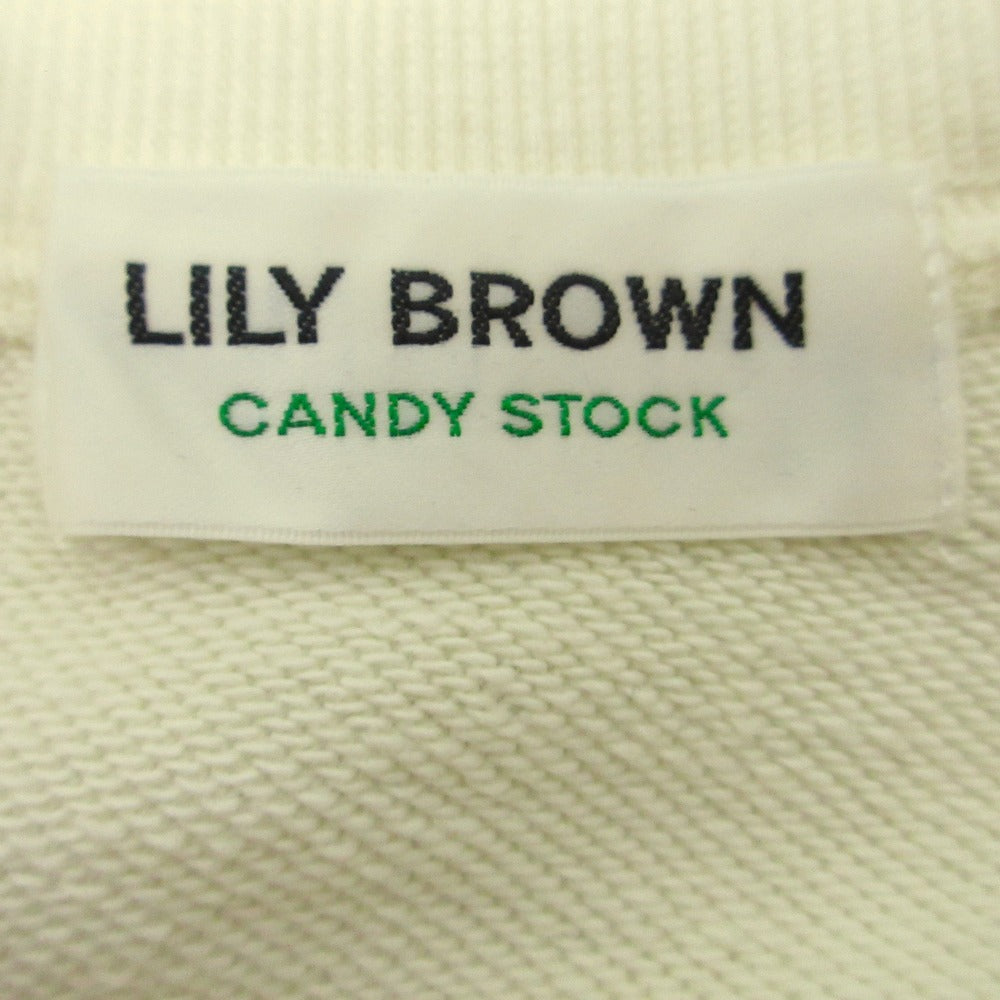 Lily Brown CANDY ビジュー スウェット ショート トップ