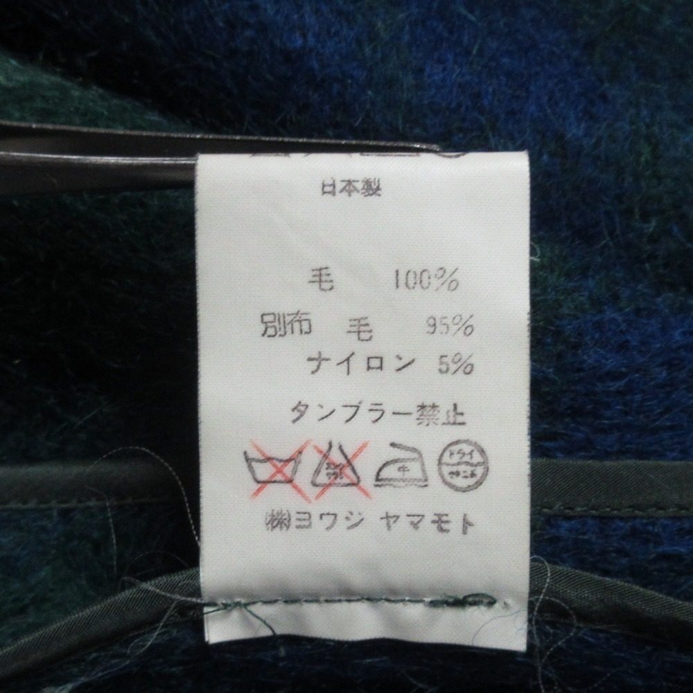 ヨウジ ヤマモト ヴィンテージ チェック ウール コート