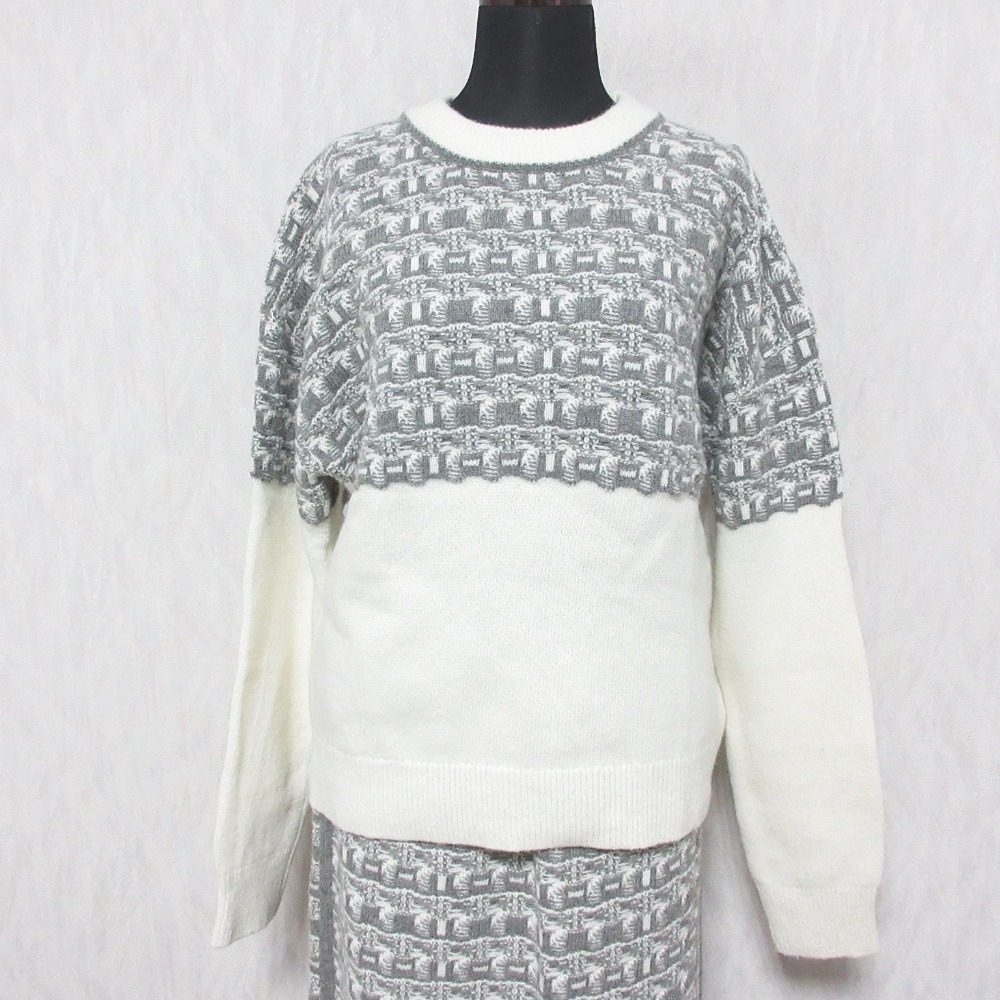 INDIVI ジャカード ニット 2way セットアップ