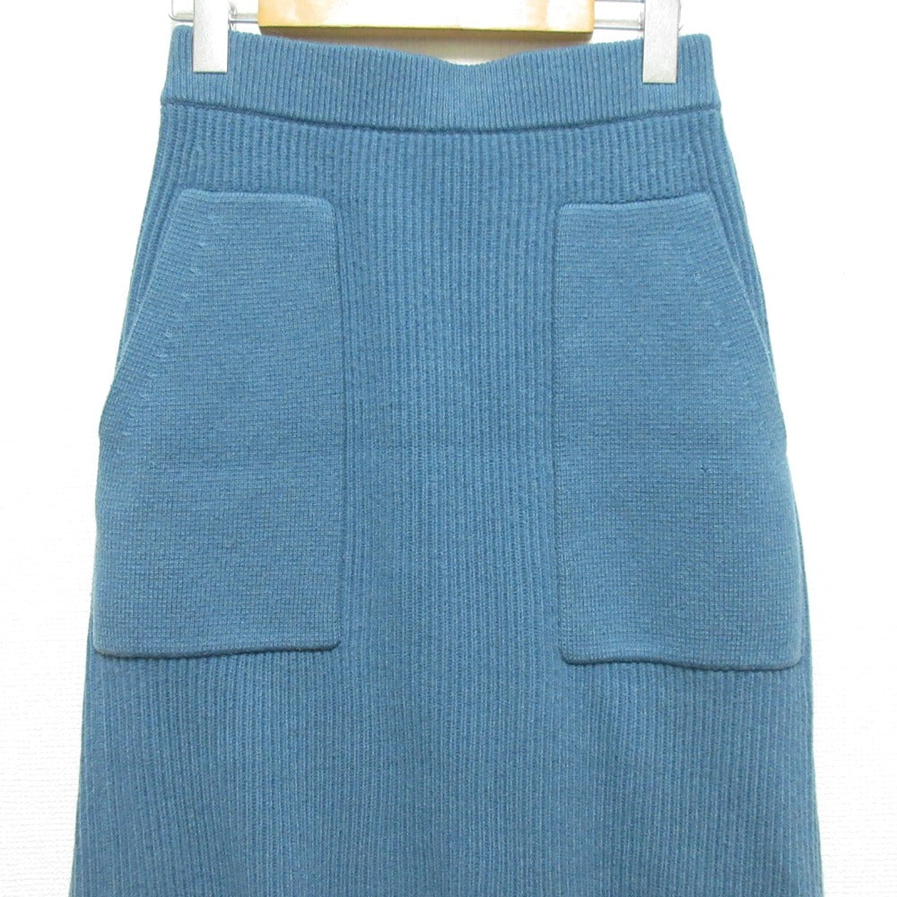Drawer 9G リブ カシミヤ ブレンド ミディ スカート