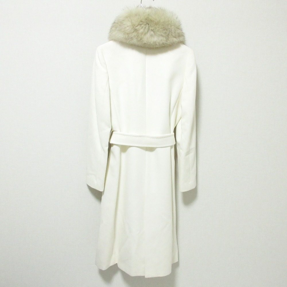 INED Saga Furs フォックス ファー アンゴラ ウール コート