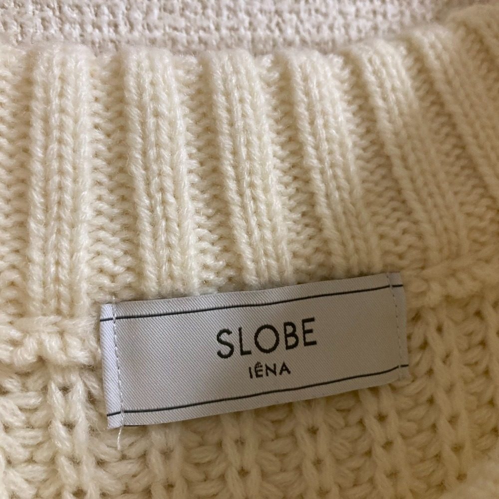 SLOBE IENA フリンジニットクロップドプルオーバーセーター