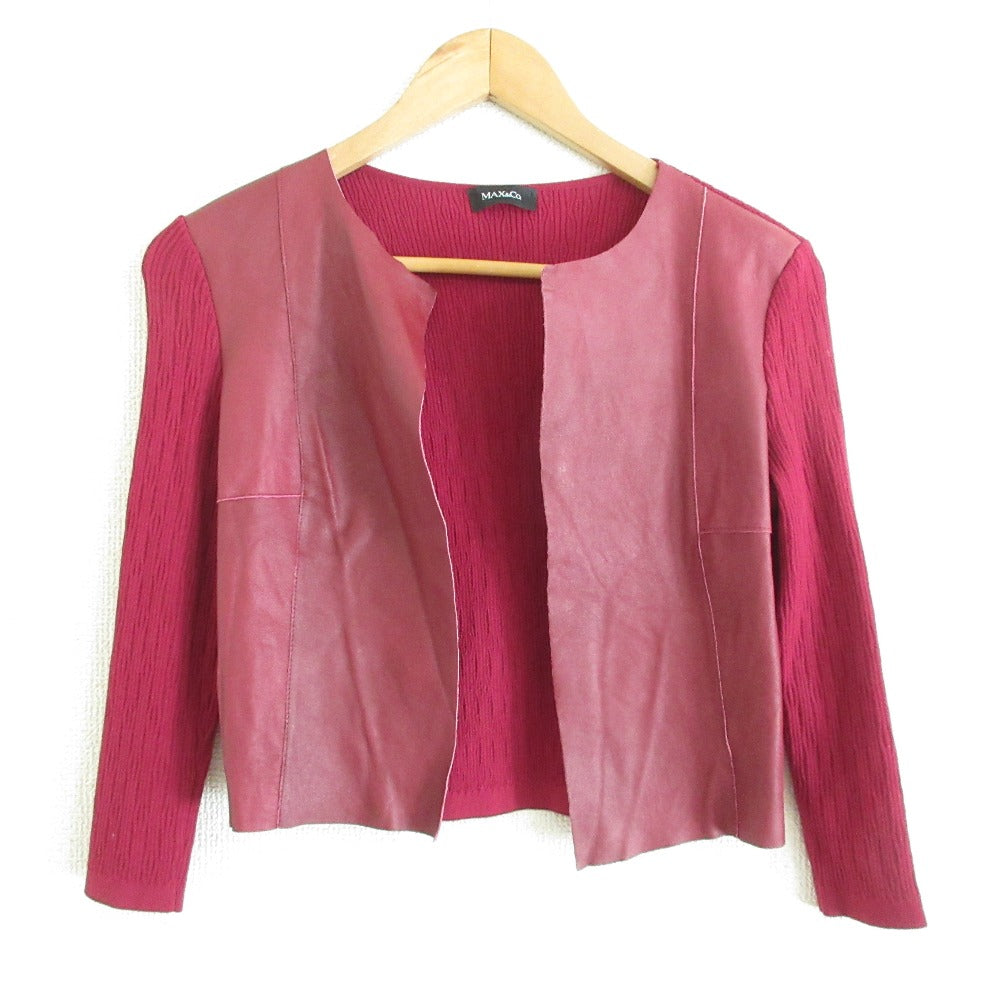 MAX&Co. ゴートレザー ショートカーディガン