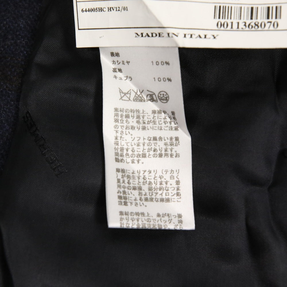 エルメス シングル ブレスト カシミア ジャケット