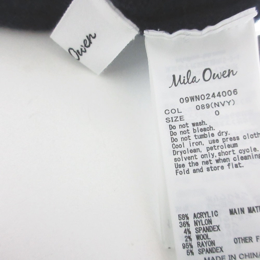 Mila Owen Mモチーフ ウールブレンド ミニニットワンピース