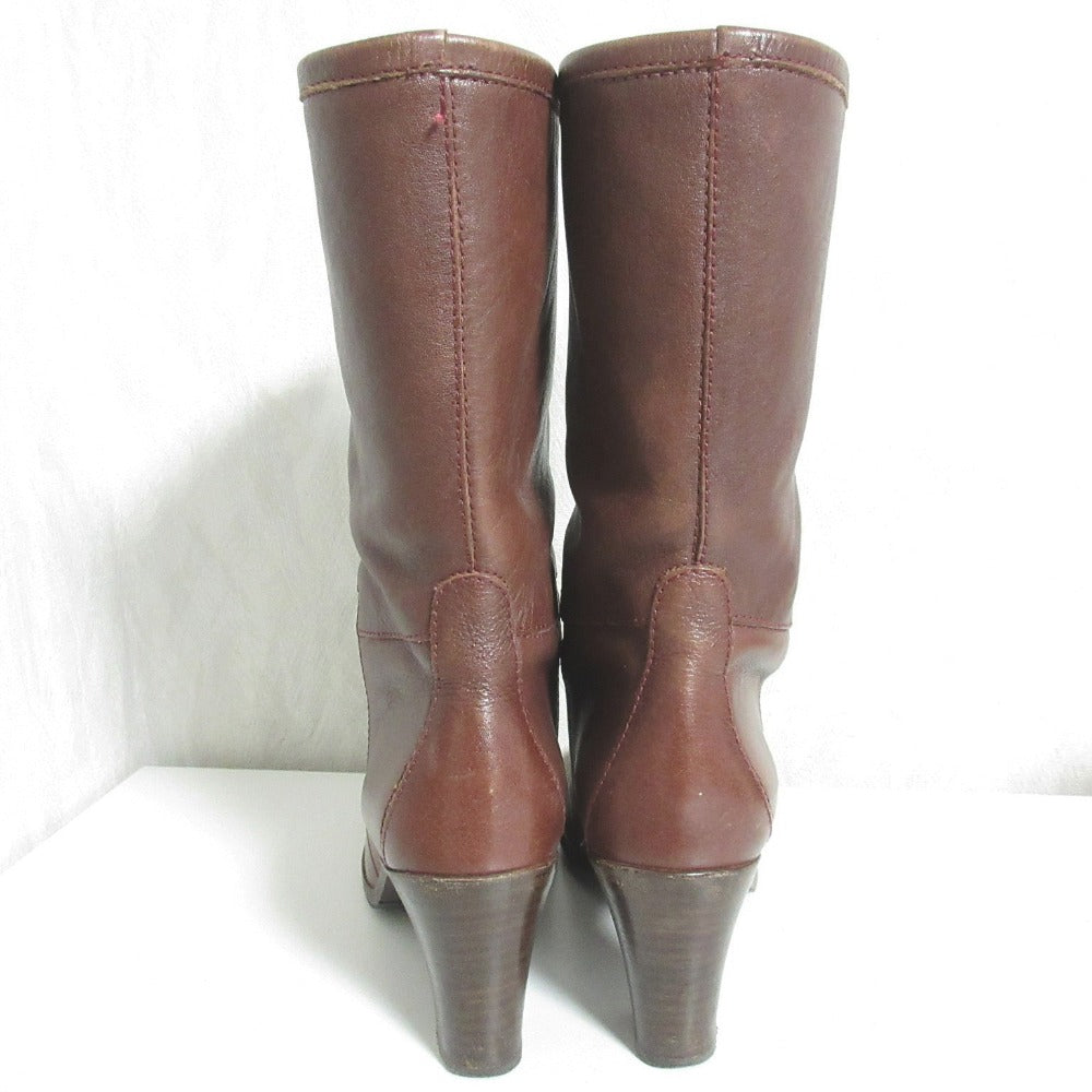 A.P.C. ラウンド トゥ レザー ミッド ブーツ