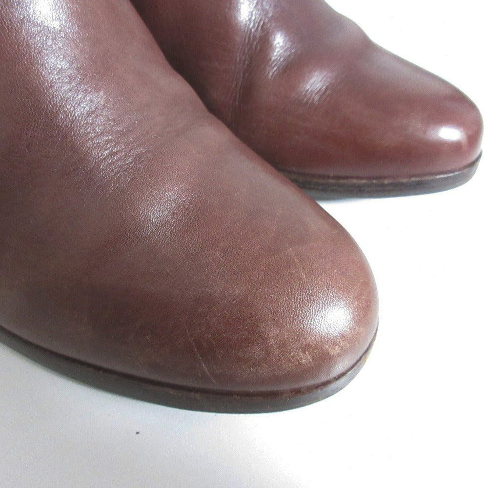 A.P.C. ラウンド トゥ レザー ミッド ブーツ