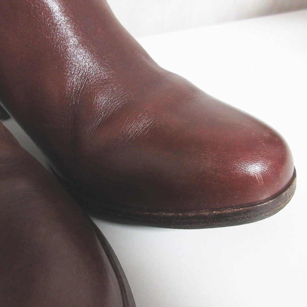 A.P.C. ラウンド トゥ レザー ミッド ブーツ