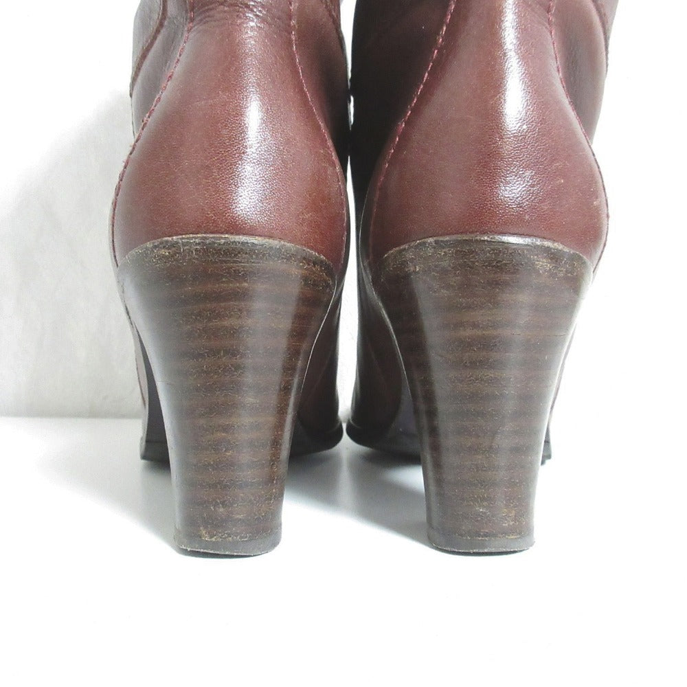 A.P.C. ラウンド トゥ レザー ミッド ブーツ