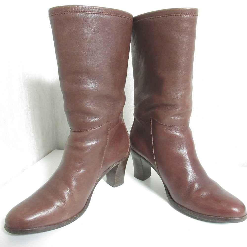 A.P.C. ラウンド トゥ レザー ミッド ブーツ