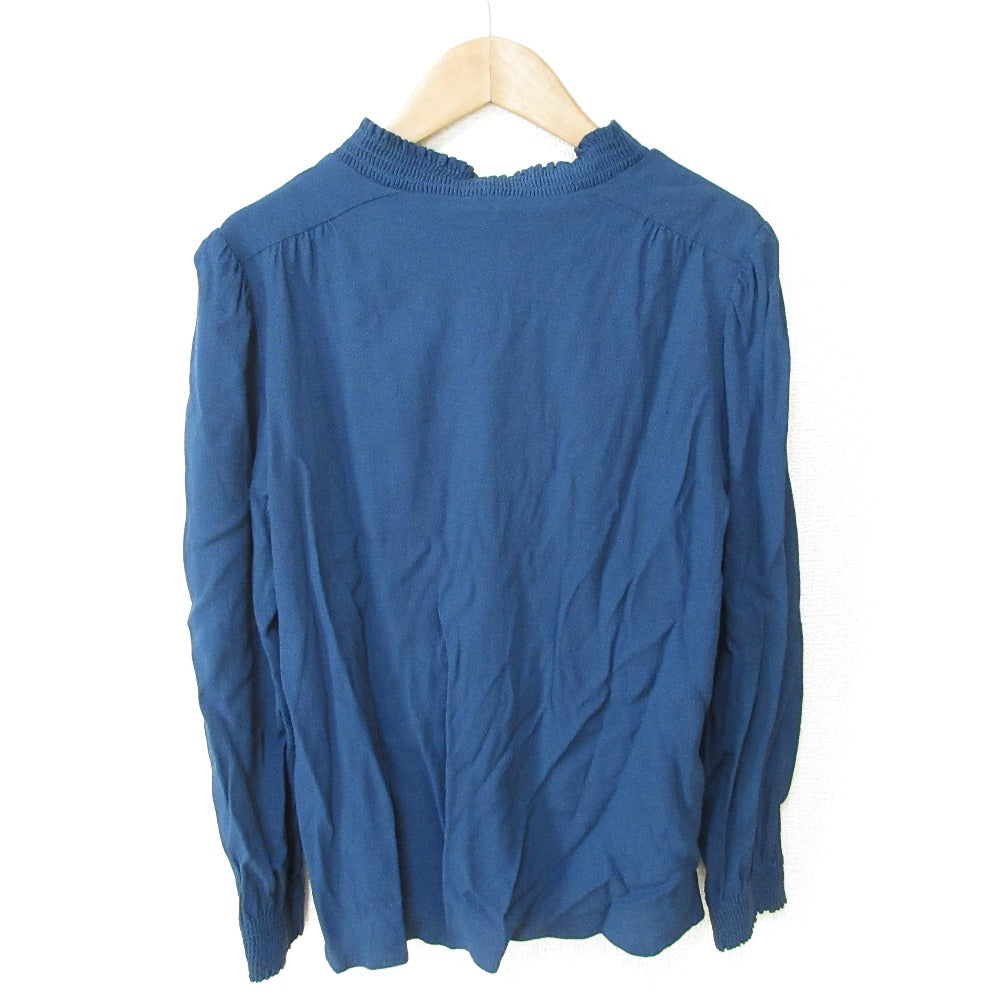 A.P.C. ギャザー ネック 長袖 プルオーバー ブラウス