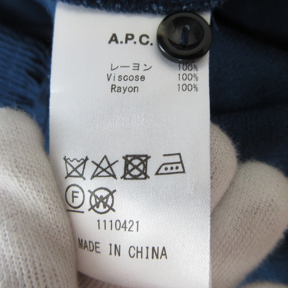 A.P.C. ギャザー ネック 長袖 プルオーバー ブラウス