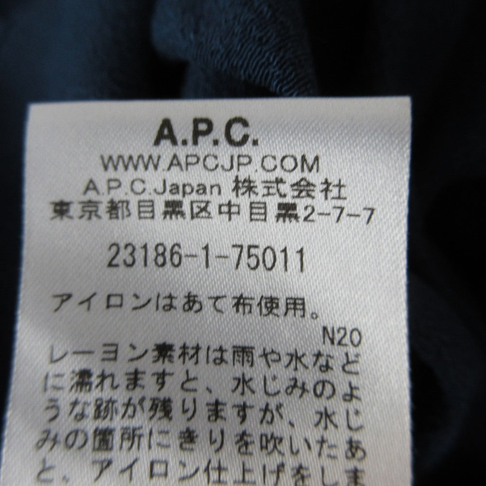 A.P.C. ギャザー ネック 長袖 プルオーバー ブラウス