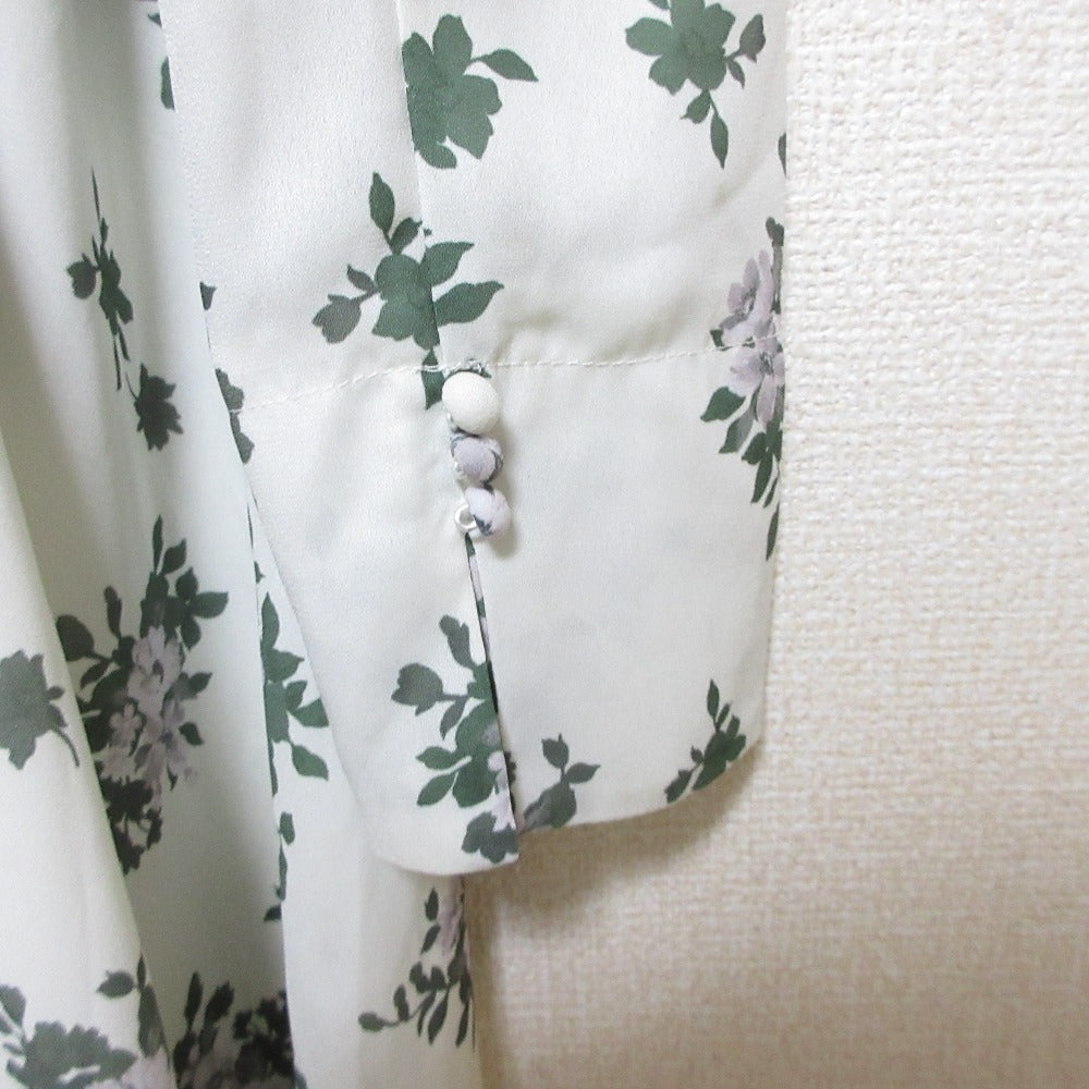 NATURAL BEAUTY BASIC スリット ショルダー プリント ドレス