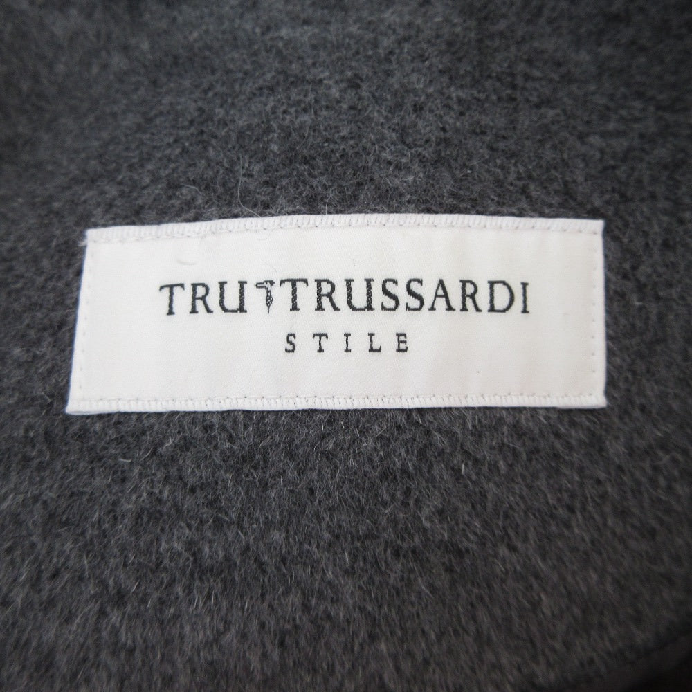 Trussardi ダブル ブレスト ウール ロング コート