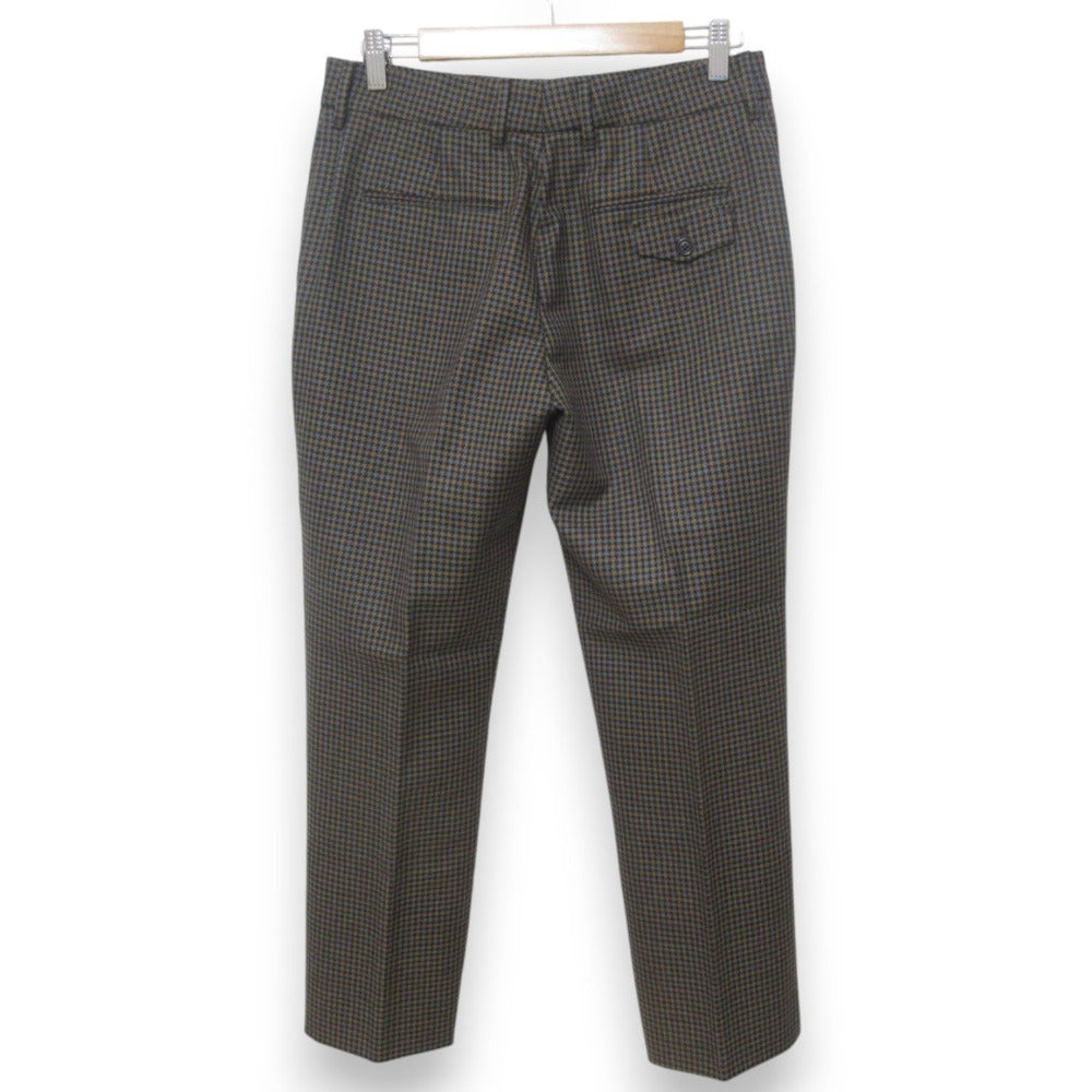 プラダ ハウンドトゥース ウール モヘア テーパード パンツ