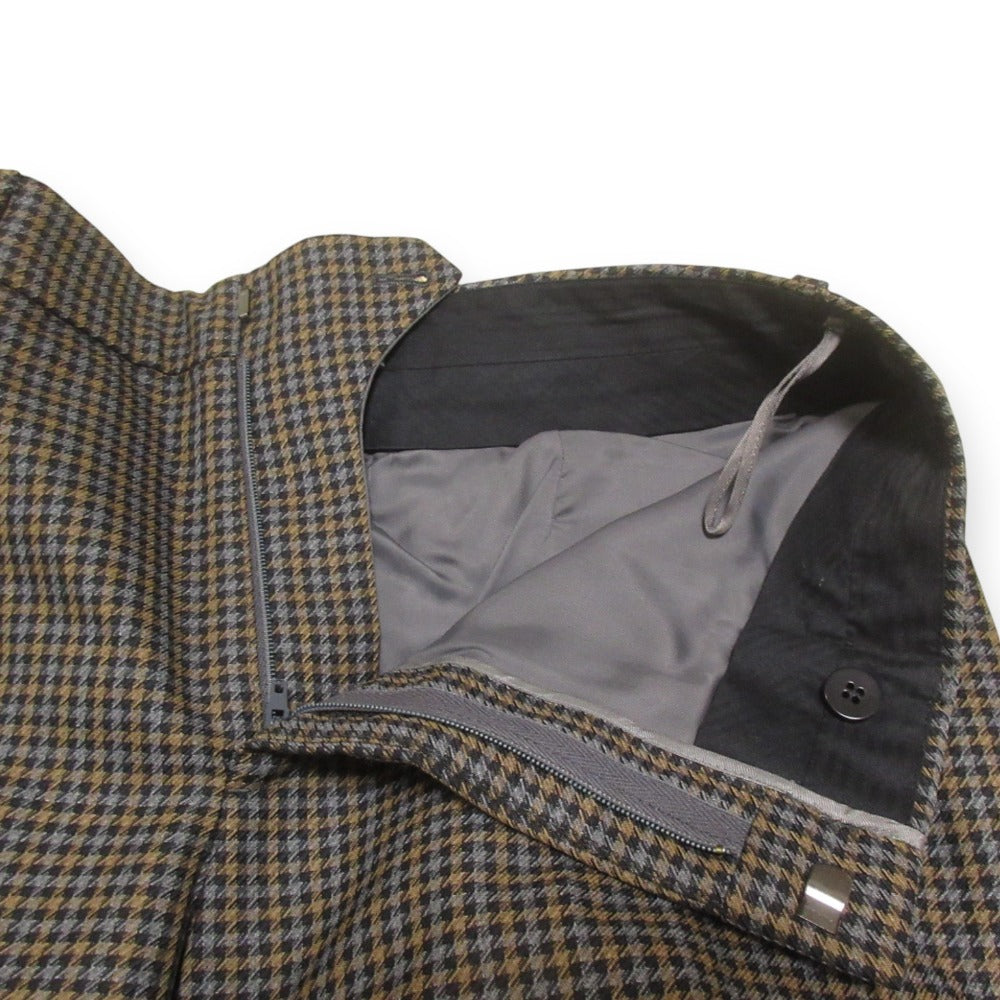 プラダ ハウンドトゥース ウール モヘア テーパード パンツ