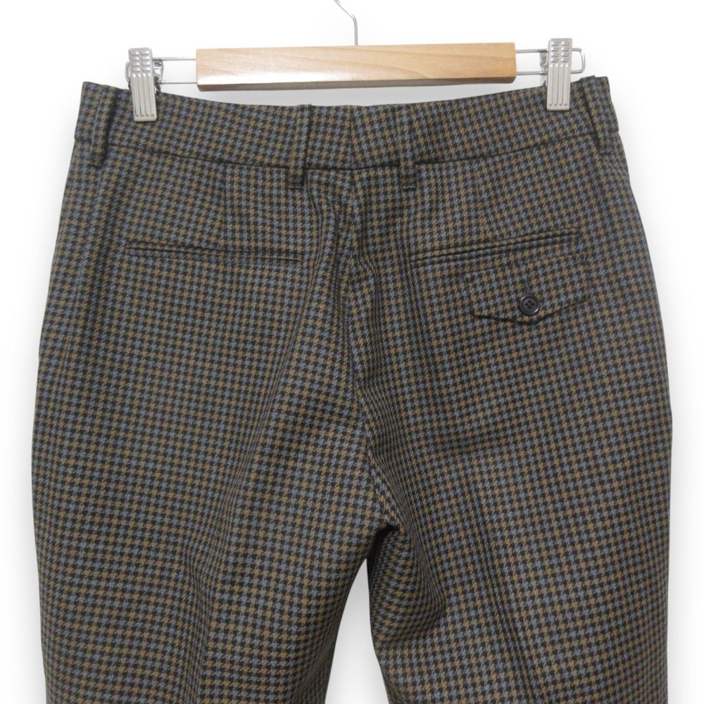 プラダ ハウンドトゥース ウール モヘア テーパード パンツ