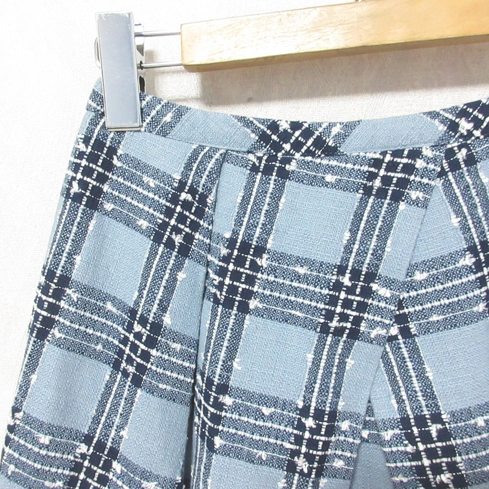 Sally Scott チェック リネン ブレンド スカート