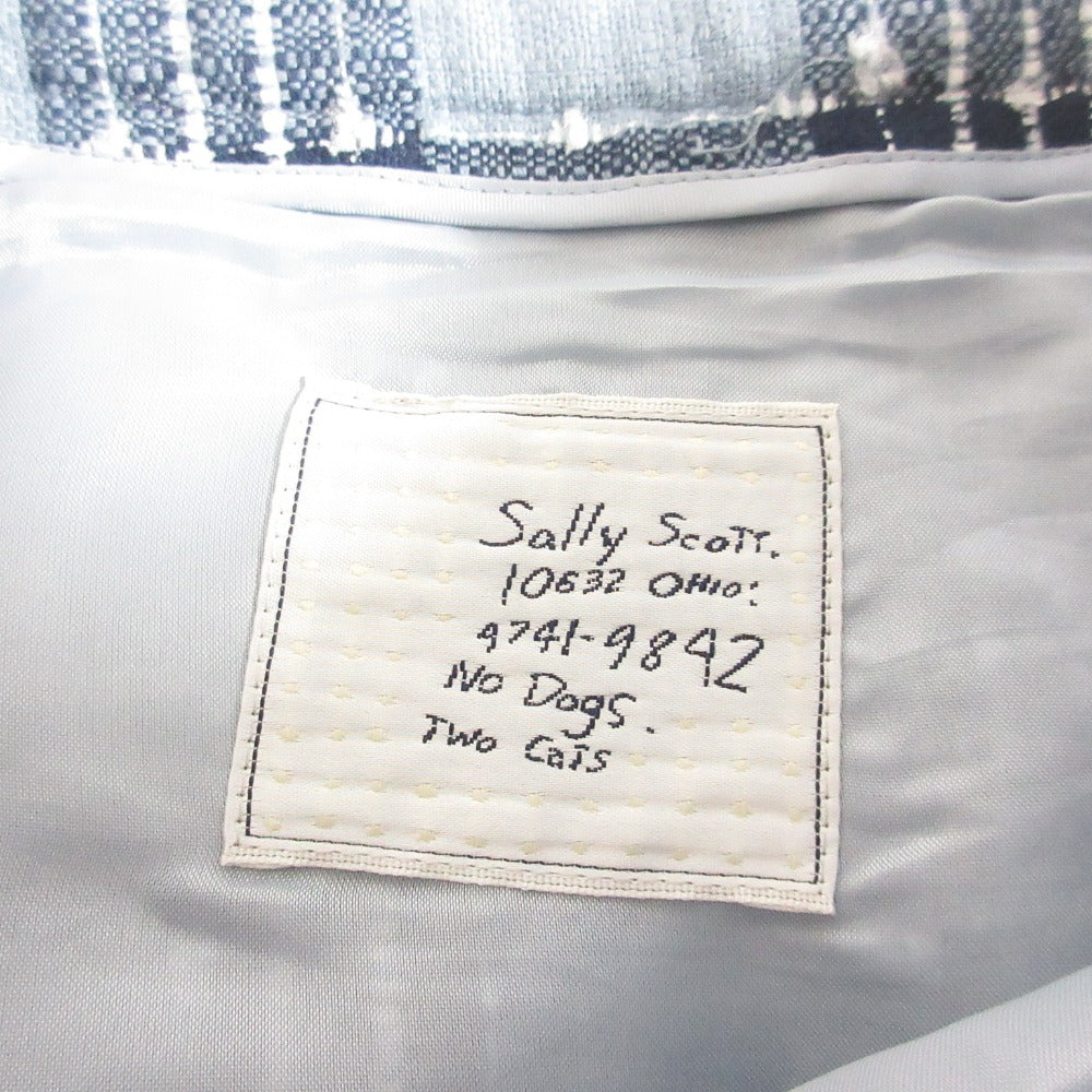 Sally Scott チェック リネン ブレンド スカート